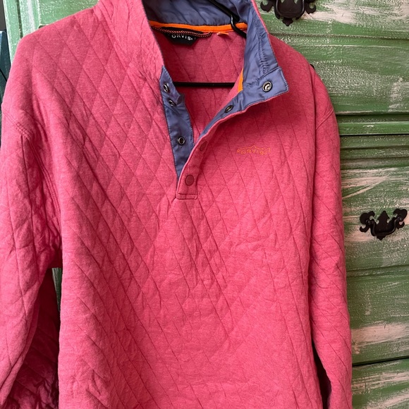 orvis outdoor quilted snap sweatshirt